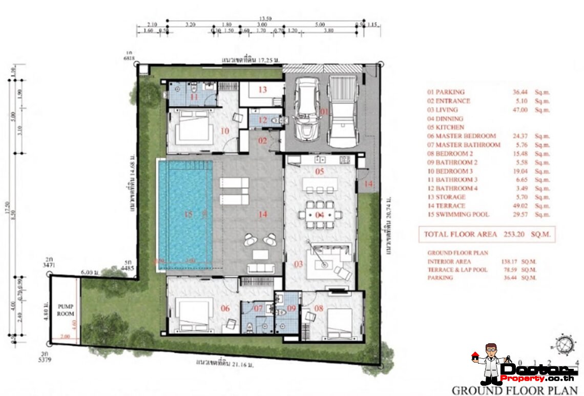 3 Bedroom Private Pool Villa in Mae Nam, Koh Samui – For Sale